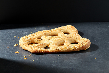 Image showing close up of cheese bread on kitchen table