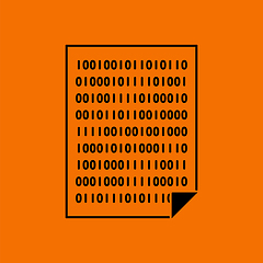 Image showing Sheet With Binary Code Icon