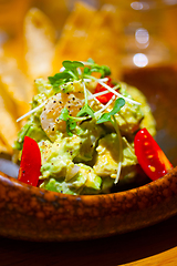 Image showing avocado and shrimps salad