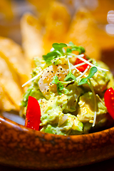 Image showing avocado and shrimps salad