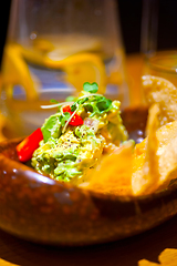 Image showing avocado and shrimps salad