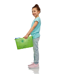 Image showing smiling girl sorting plastic waste