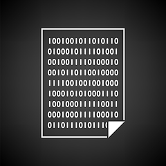 Image showing Sheet With Binary Code Icon