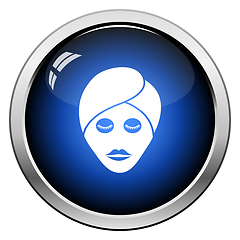 Image showing Woman Head With Moisturizing Mask Icon