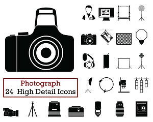 Image showing Set of 24 Photography Icons