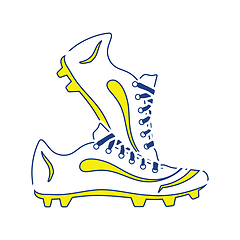 Image showing Icon of football boots