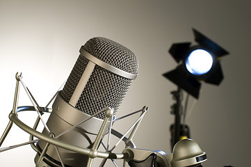 Image showing Microphone in studio.