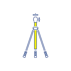 Image showing Icon of photo tripod