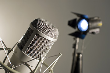 Image showing Microphone in studio.