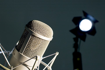 Image showing Microphone in studio.