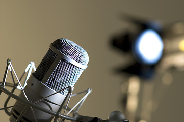 Image showing Microphone in studio.