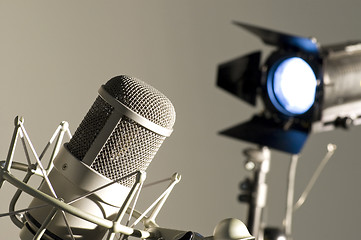 Image showing Microphone in studio.