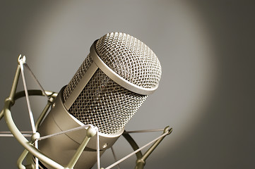 Image showing Microphone in studio.