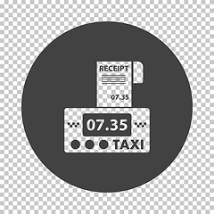 Image showing Taxi meter with receipt icon