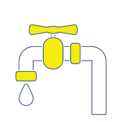 Image showing Icon of  pipe with valve