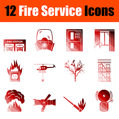 Image showing Fire Service Icon Set