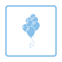 Image showing Party balloons and stars icon