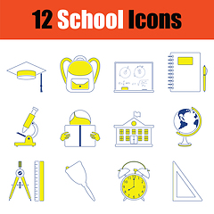 Image showing School icon set