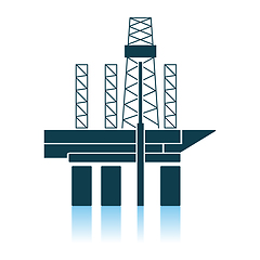 Image showing Oil Sea Platform Icon