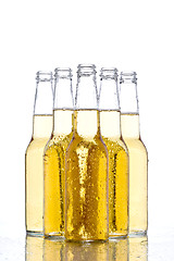 Image showing beer bottles on white