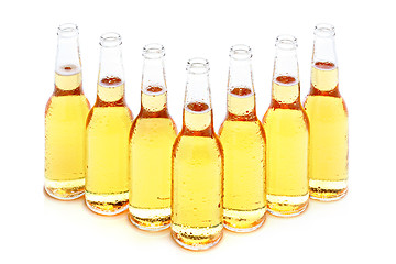 Image showing beer bottles group isolated