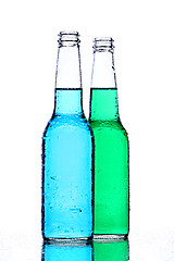 Image showing alcohol bottles on white