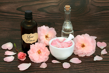 Image showing Rose Flowers for Magical Love Potion