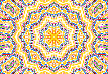 Image showing Bright abstract colorful concentric pattern