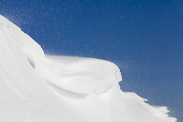 Image showing uneven snowdrift