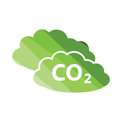 Image showing CO 2 cloud icon