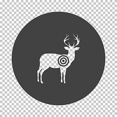 Image showing Deer silhouette with target  icon