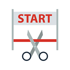 Image showing Scissors Cutting Tape Icon