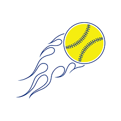 Image showing Baseball fire ball icon