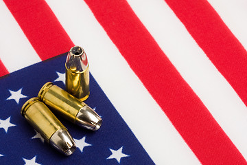 Image showing bullets over US flag