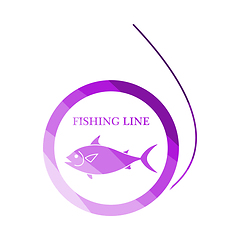 Image showing Icon Of Fishing Line