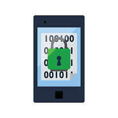 Image showing Mobile Security Icon.