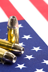 Image showing bullets over American flag