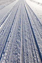 Image showing Road under the snow