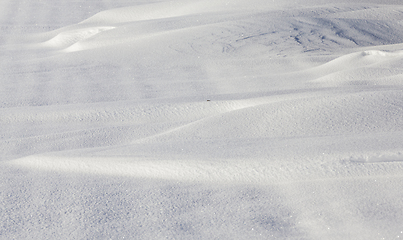 Image showing Snow drifts in winter