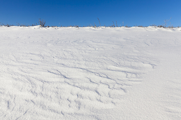 Image showing Snow drifts in winter