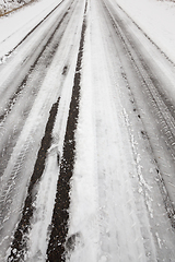 Image showing Road under the snow