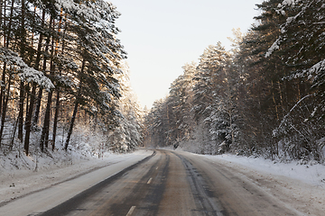 Image showing Road under the snow