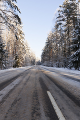 Image showing Road under the snow