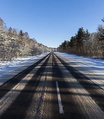 Image showing Road in winter