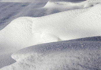 Image showing Snowdrifts in winter