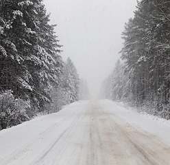 Image showing Snow drifts in winter