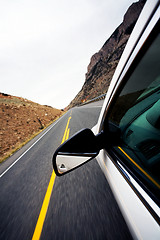 Image showing car travel through mountains