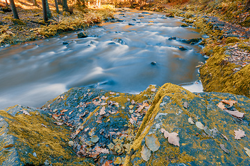 Image showing wild river Doubrava, autumn landscape