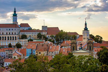 Image showing Mikulov city and castle, Czech Republic