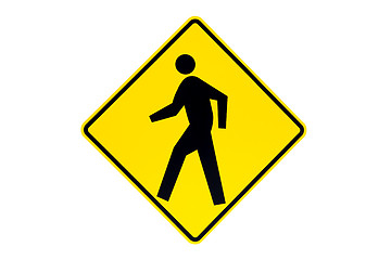 Image showing pedestrian crossing sign isolated